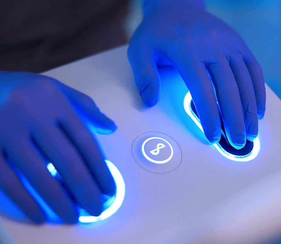 Photo of blue gloves